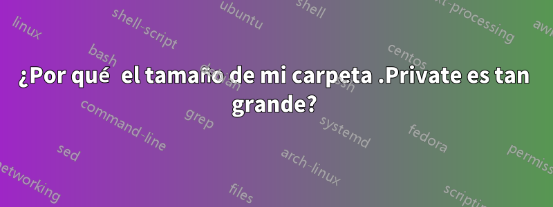 ¿Por qué el tamaño de mi carpeta .Private es tan grande?