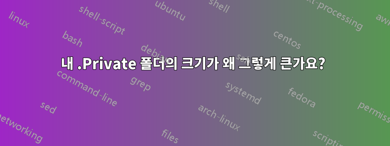 내 .Private 폴더의 크기가 왜 그렇게 큰가요?