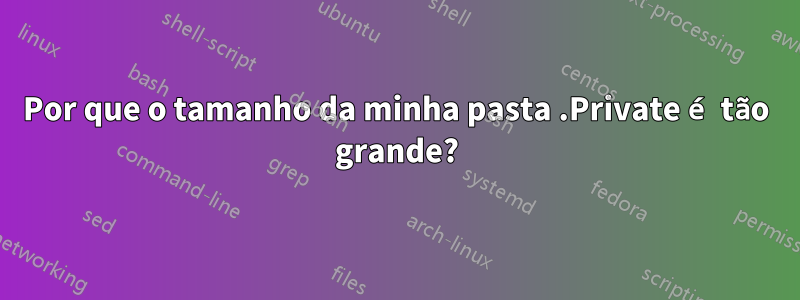 Por que o tamanho da minha pasta .Private é tão grande?