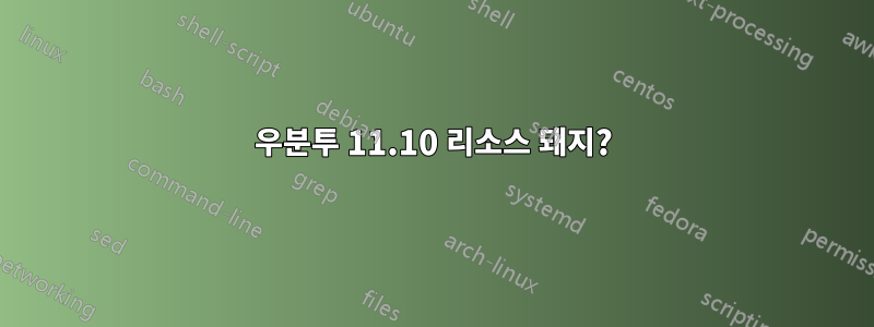 우분투 11.10 리소스 돼지?