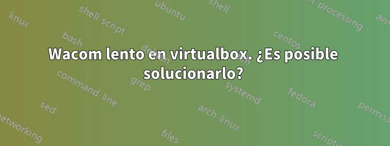 Wacom lento en virtualbox. ¿Es posible solucionarlo?