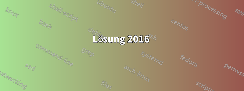 Lösung 2016