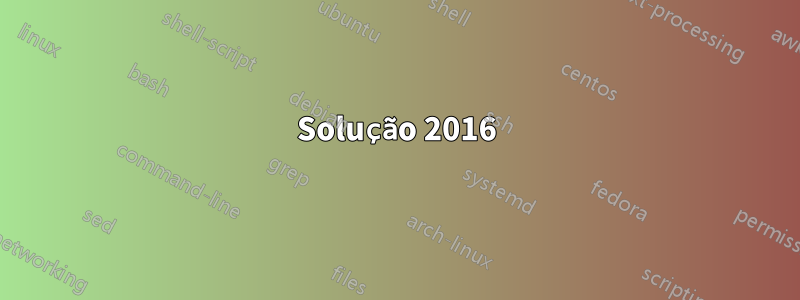 Solução 2016