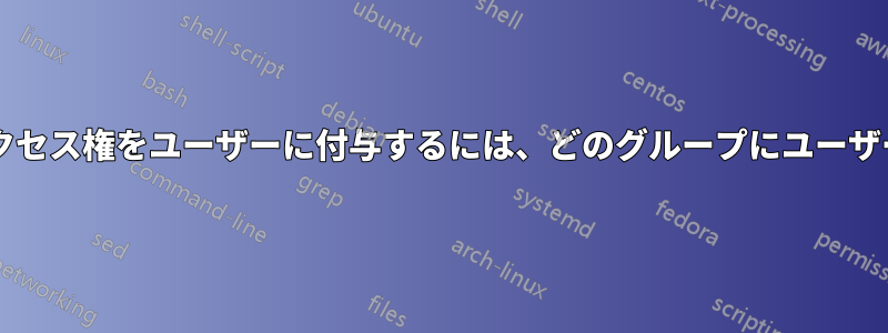 ネットワーク接続を編集するアクセス権をユーザーに付与するには、どのグループにユーザーを追加する必要がありますか?