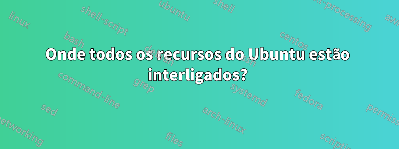 Onde todos os recursos do Ubuntu estão interligados?