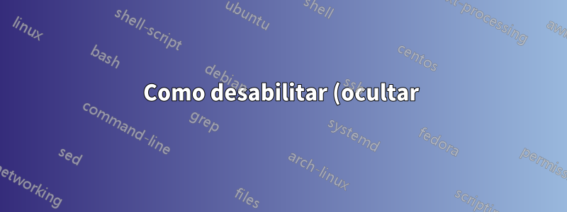 Como desabilitar (ocultar) o dia da semana no relógio gnome-shell (GNOME 3.x)?