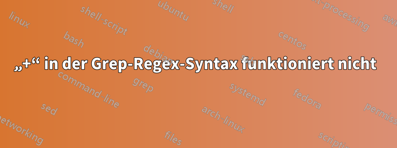 „+“ in der Grep-Regex-Syntax funktioniert nicht 