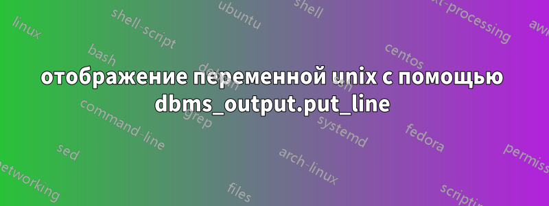 отображение переменной unix с помощью dbms_output.put_line
