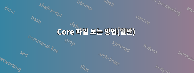 Core 파일 보는 방법(일반)