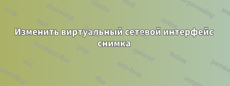 Изменить виртуальный сетевой интерфейс снимка