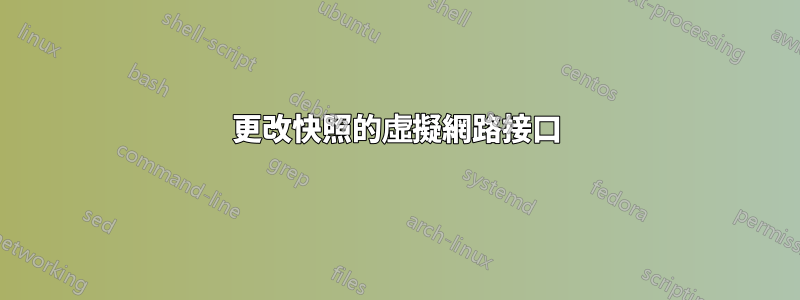 更改快照的虛擬網路接口