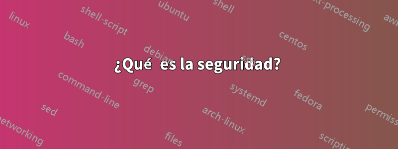 ¿Qué es la seguridad?