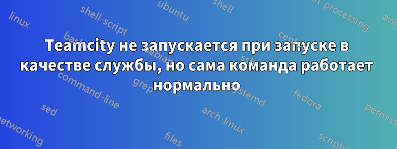 Teamcity не запускается при запуске в качестве службы, но сама команда работает нормально