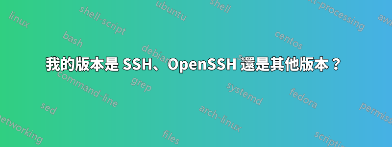 我的版本是 SSH、OpenSSH 還是其他版本？