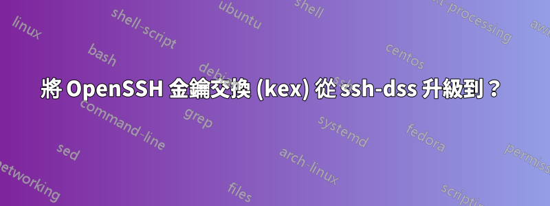 將 OpenSSH 金鑰交換 (kex) 從 ssh-dss 升級到？