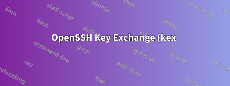 OpenSSH Key Exchange (kex) von ssh-dss auf aktualisieren?