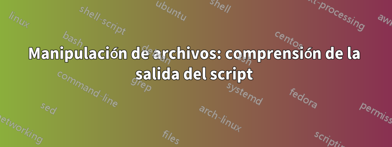 Manipulación de archivos: comprensión de la salida del script