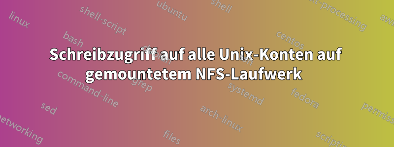Schreibzugriff auf alle Unix-Konten auf gemountetem NFS-Laufwerk 