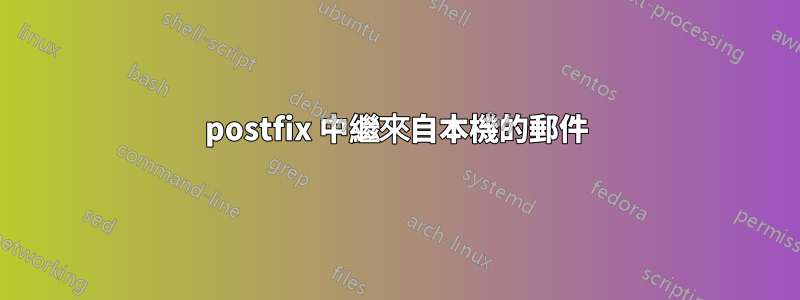 postfix 中繼來自本機的郵件