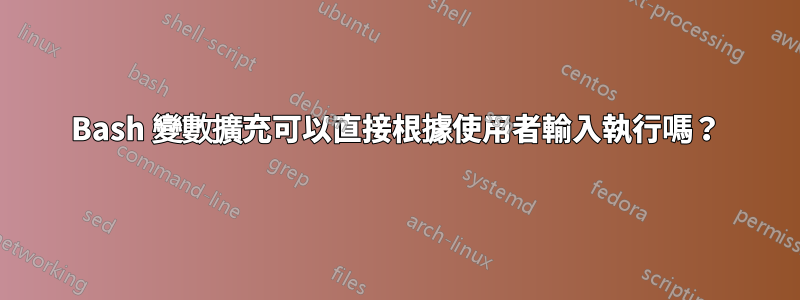 Bash 變數擴充可以直接根據使用者輸入執行嗎？