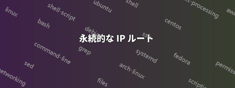 永続的な IP ルート