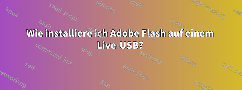 Wie installiere ich Adobe Flash auf einem Live-USB?