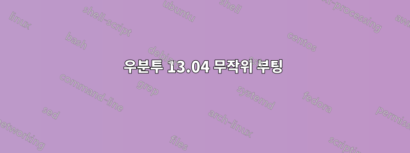 우분투 13.04 무작위 부팅