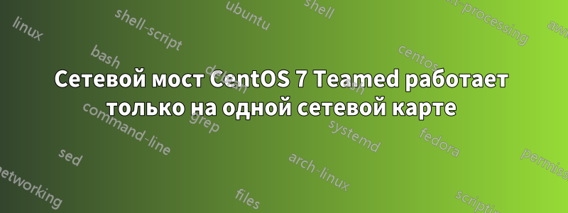 Сетевой мост CentOS 7 Teamed работает только на одной сетевой карте