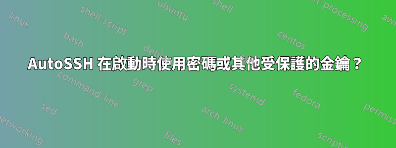 AutoSSH 在啟動時使用密碼或其他受保護的金鑰？