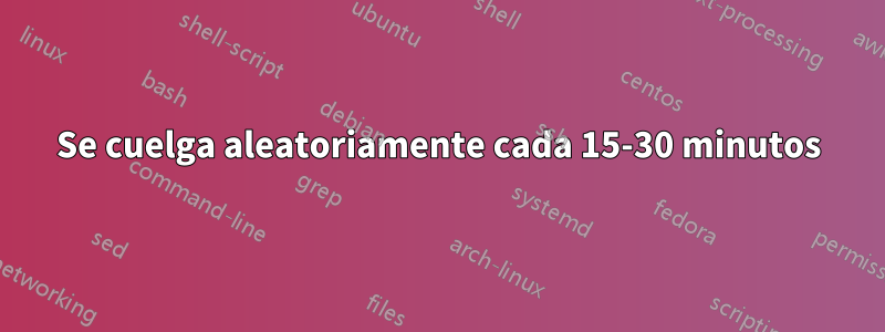 Se cuelga aleatoriamente cada 15-30 minutos