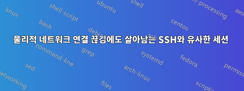 물리적 네트워크 연결 끊김에도 살아남는 SSH와 유사한 세션