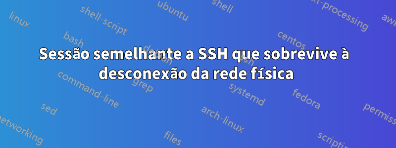 Sessão semelhante a SSH que sobrevive à desconexão da rede física