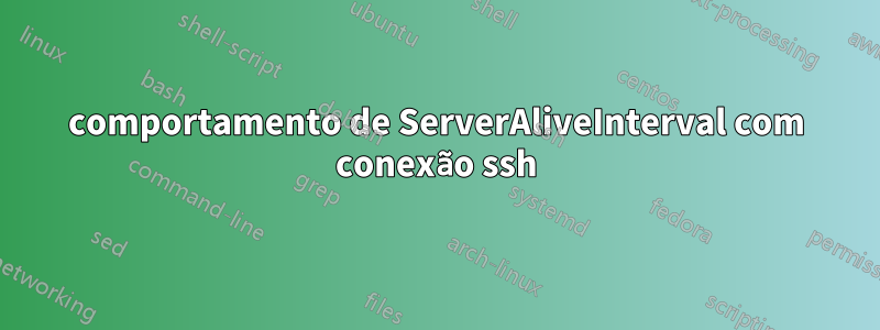 comportamento de ServerAliveInterval com conexão ssh