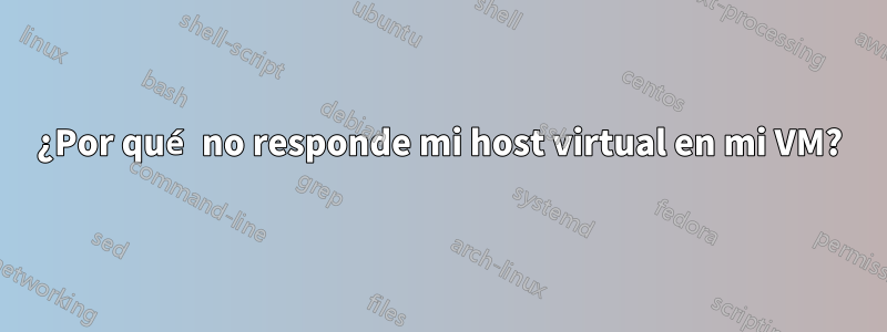 ¿Por qué no responde mi host virtual en mi VM?