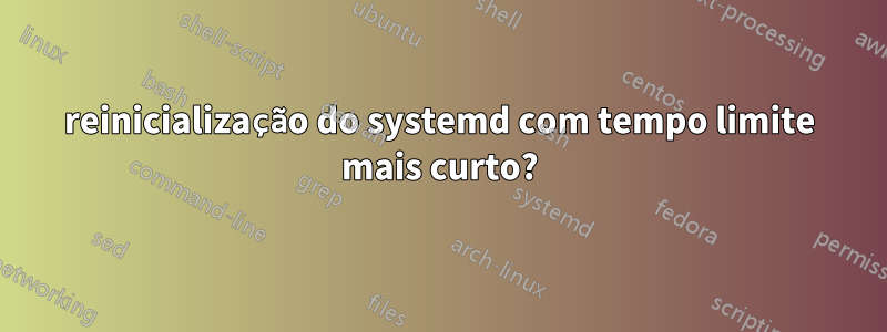 reinicialização do systemd com tempo limite mais curto?