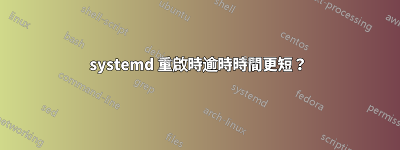 systemd 重啟時逾時時間更短？