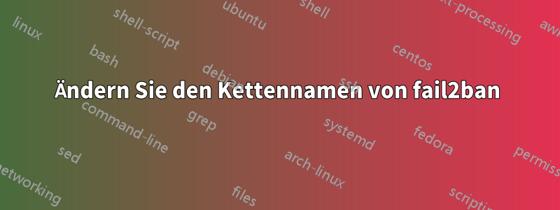 Ändern Sie den Kettennamen von fail2ban