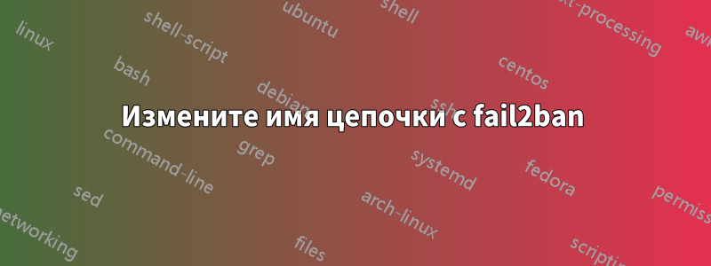 Измените имя цепочки с fail2ban