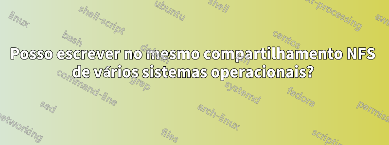 Posso escrever no mesmo compartilhamento NFS de vários sistemas operacionais?