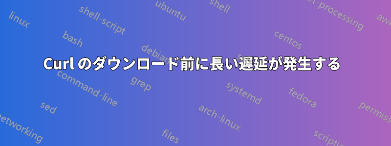 Curl のダウンロード前に長い遅延が発生する 