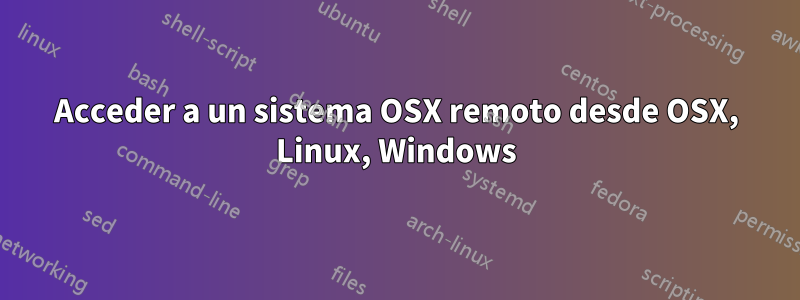 Acceder a un sistema OSX remoto desde OSX, Linux, Windows