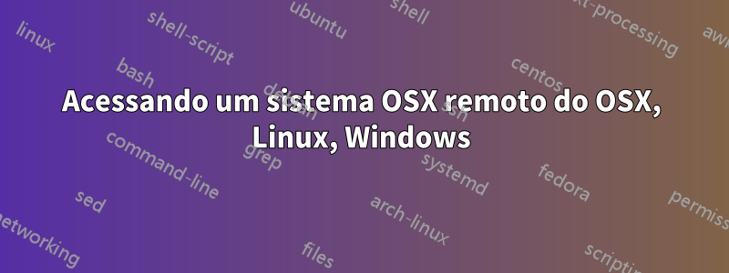 Acessando um sistema OSX remoto do OSX, Linux, Windows