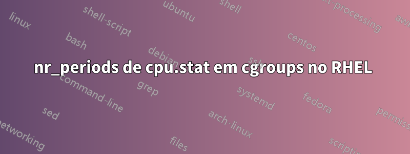 nr_periods de cpu.stat em cgroups no RHEL