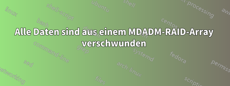 Alle Daten sind aus einem MDADM-RAID-Array verschwunden