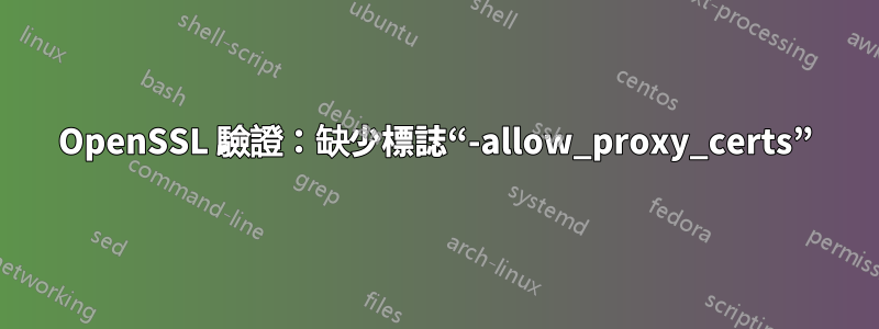 OpenSSL 驗證：缺少標誌“-allow_proxy_certs”