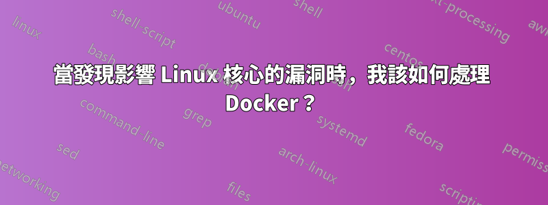 當發現影響 Linux 核心的漏洞時，我該如何處理 Docker？