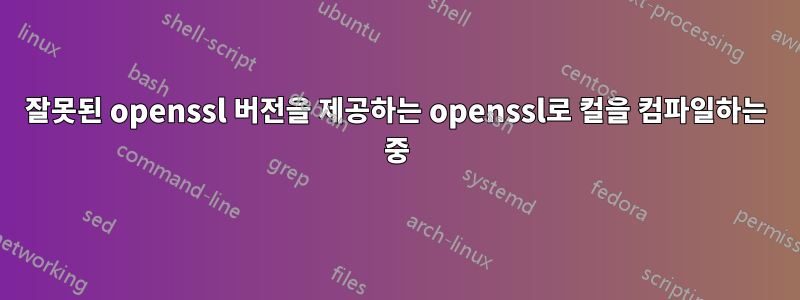 잘못된 openssl 버전을 제공하는 openssl로 컬을 컴파일하는 중