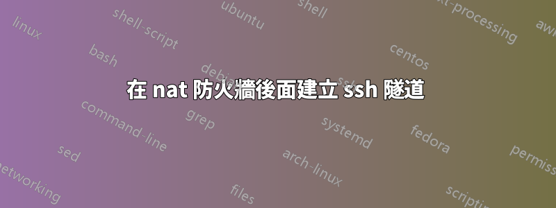 在 nat 防火牆後面建立 ssh 隧道