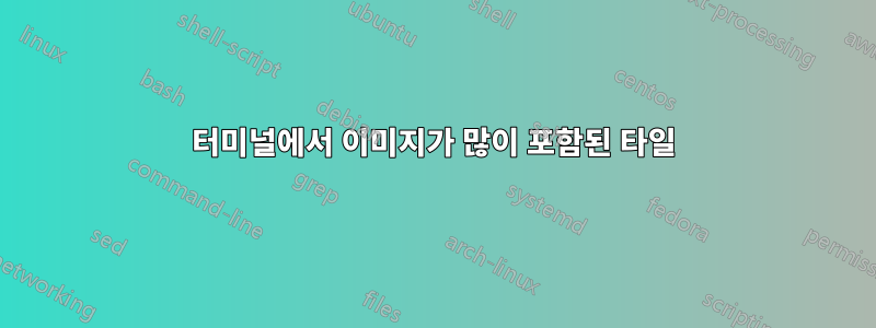 터미널에서 이미지가 많이 포함된 타일