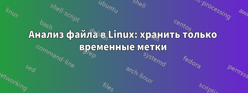 Анализ файла в Linux: хранить только временные метки